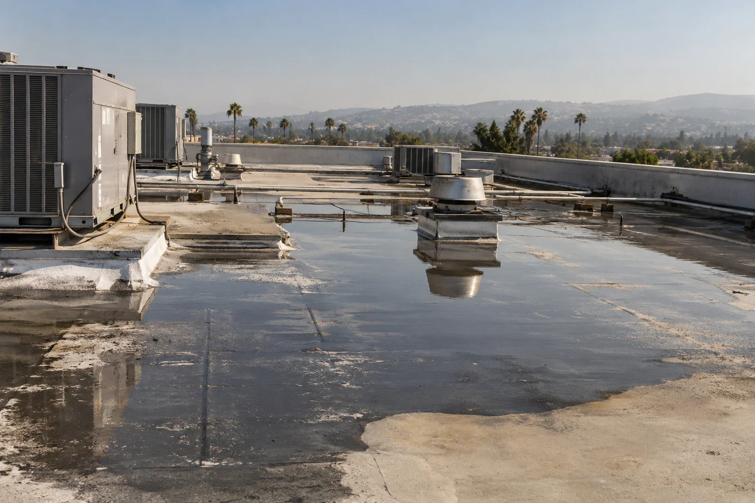Ponding Water Roof Repair in Fremont, CA